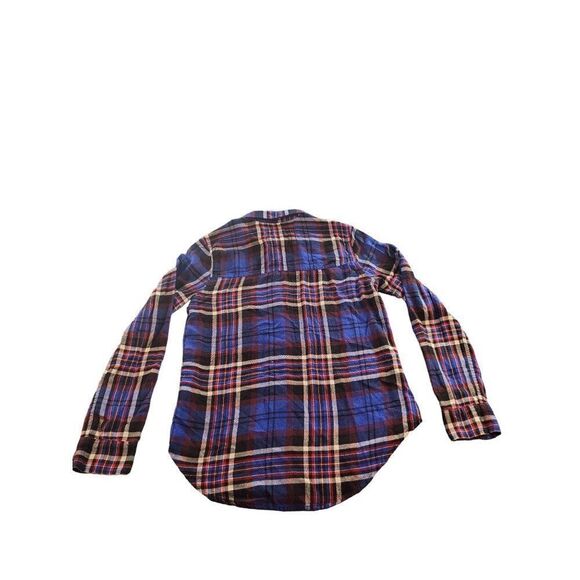 Abercrombie & Fitch Fleece Button Up Shirt Women Sz M Plaid Boho Hipster - Picture 7 of 7